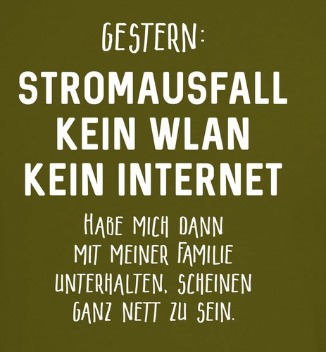 Sprüche shirt stromausfall - sprüche,