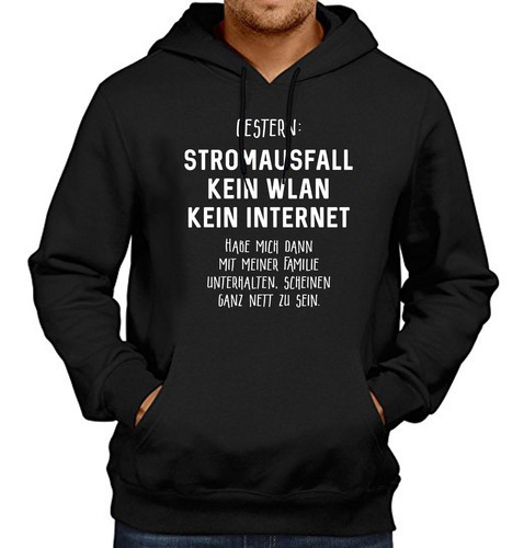 Hoodie gestern stromausfall - hoodie,